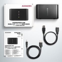 ADSA-D25 MINI stacja dokująca USB 3.2 Gen 1 - 2x SATA 6G 2.5… | PartsPC.pl