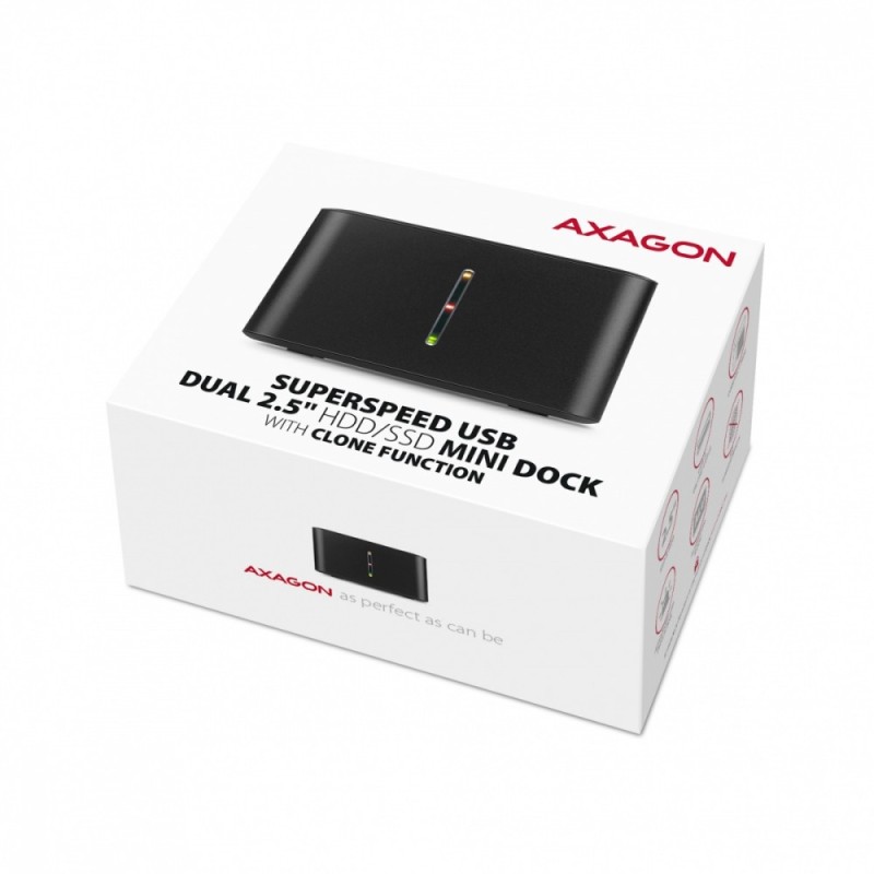ADSA-D25 MINI stacja dokująca USB 3.2 Gen 1 - 2x SATA 6G 2.5… | PartsPC.pl