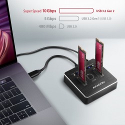 ADSA-M2C Stacja dokująca, USB-C 3.2 Gen 2 - 2x M.2 NVMe SSD … | PartsPC.pl
