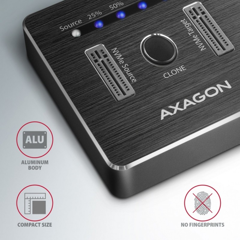 ADSA-M2C Stacja dokująca, USB-C 3.2 Gen 2 - 2x M.2 NVMe SSD … | PartsPC.pl