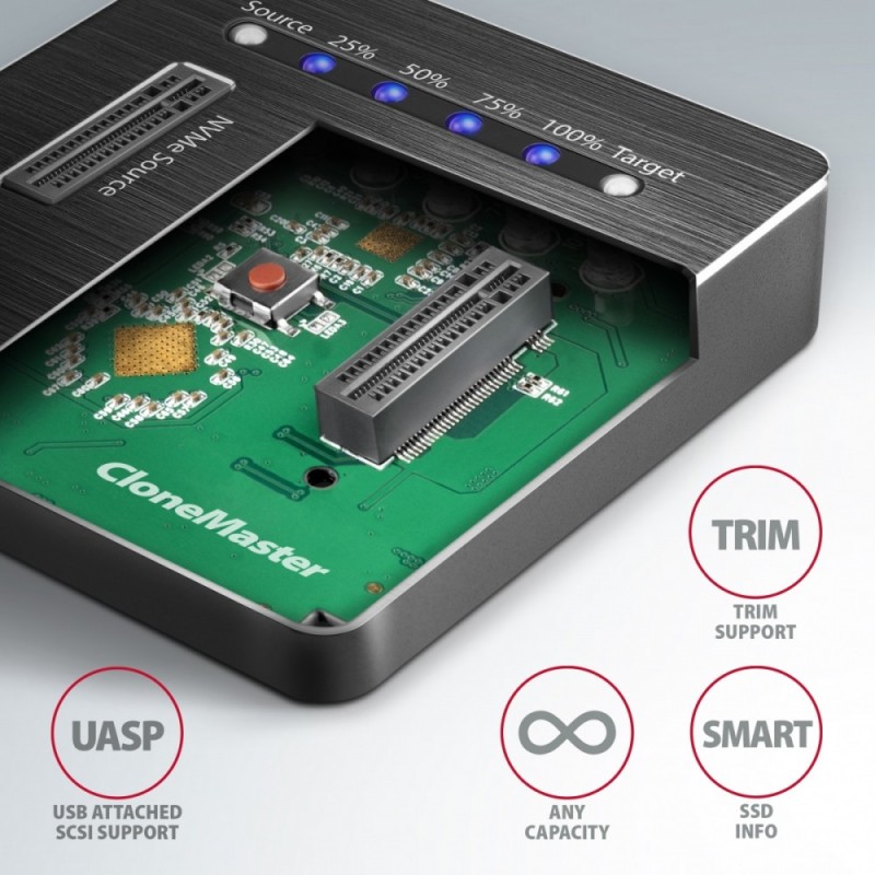 ADSA-M2C Stacja dokująca, USB-C 3.2 Gen 2 - 2x M.2 NVMe SSD … | PartsPC.pl