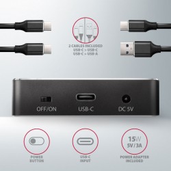 ADSA-M2C Stacja dokująca, USB-C 3.2 Gen 2 - 2x M.2 NVMe SSD … | PartsPC.pl