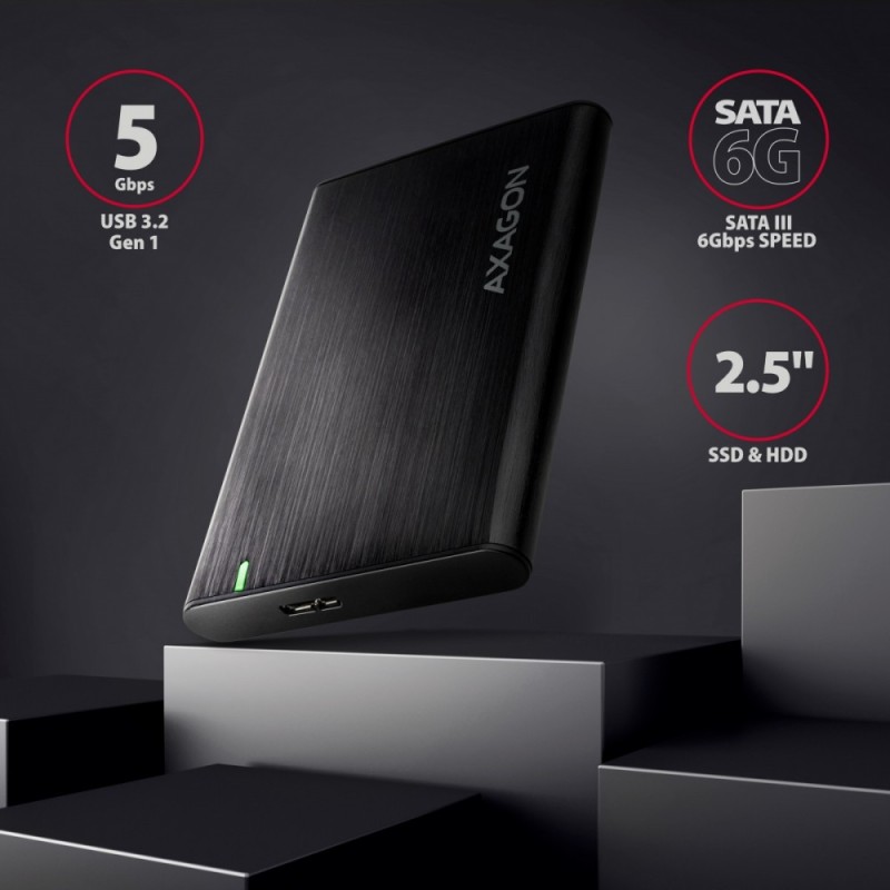 EE25-A6M Bezśrubowa aluminiowa obudowa zewnętrzna USB 3.2 Ge… | PartsPC.pl
