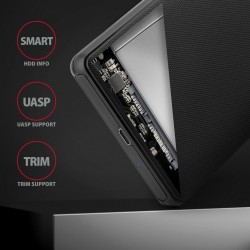 EE25-SLC Obudowa zewnętrzna plastikowa, bezśrubowa, USB-C 3.… | PartsPC.pl