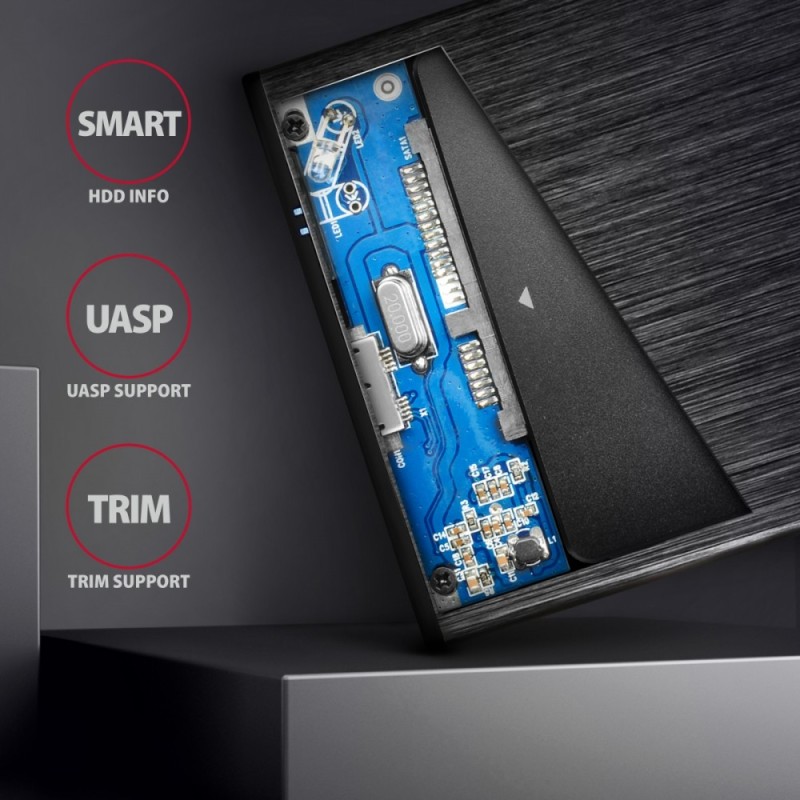 EE25-XA6 Obudowa zewnętrzna aluminiowa, USB 3.2 GEN 1 SATA 6… | PartsPC.pl