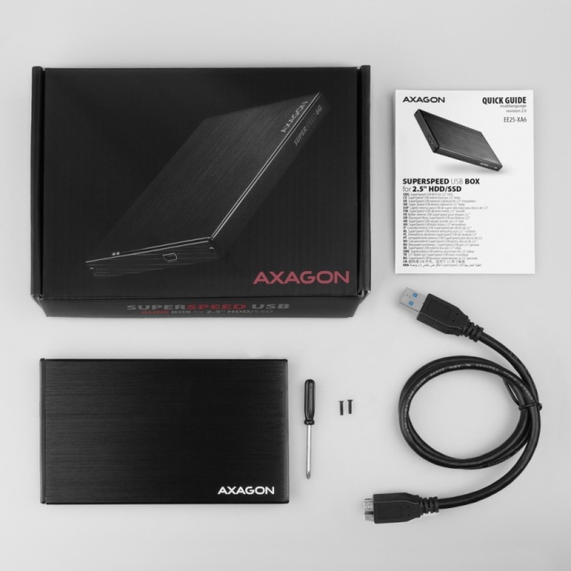EE25-XA6 Obudowa zewnętrzna aluminiowa, USB 3.2 GEN 1 SATA 6… | PartsPC.pl