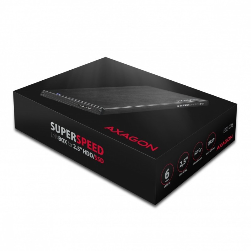 EE25-XA6 Obudowa zewnętrzna aluminiowa, USB 3.2 GEN 1 SATA 6… | PartsPC.pl