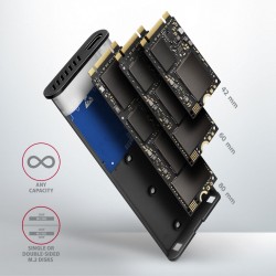 EEM2-SG2 Obudowa zewnętrzna aluminiowa bezśrubowa USB-C 3.2 … | PartsPC.pl