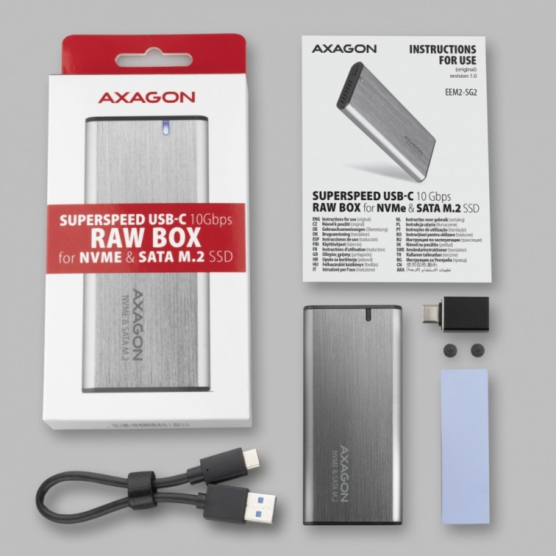 EEM2-SG2 Obudowa zewnętrzna aluminiowa bezśrubowa USB-C 3.2 … | PartsPC.pl