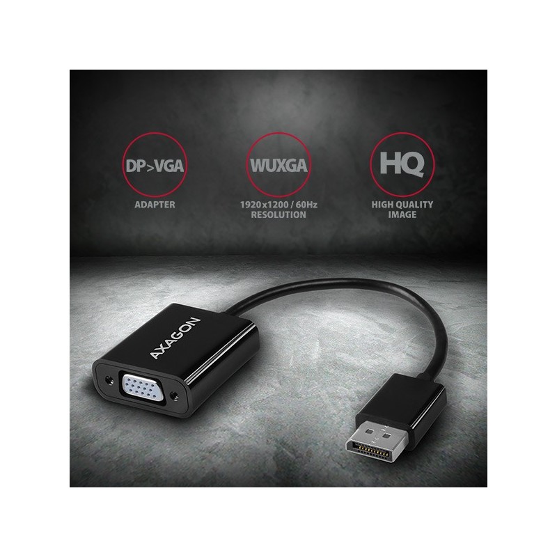 RVD-VGN Adapter DisplayPort -> VGA FullHD 1920x1200 | PartsPC.pl