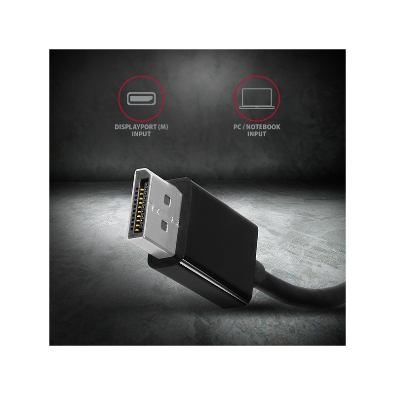 RVD-VGN Adapter DisplayPort -> VGA FullHD 1920x1200 | PartsPC.pl