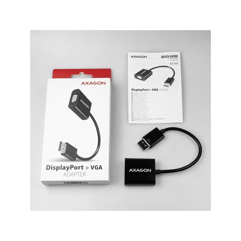RVD-VGN Adapter DisplayPort -> VGA FullHD 1920x1200 | PartsPC.pl