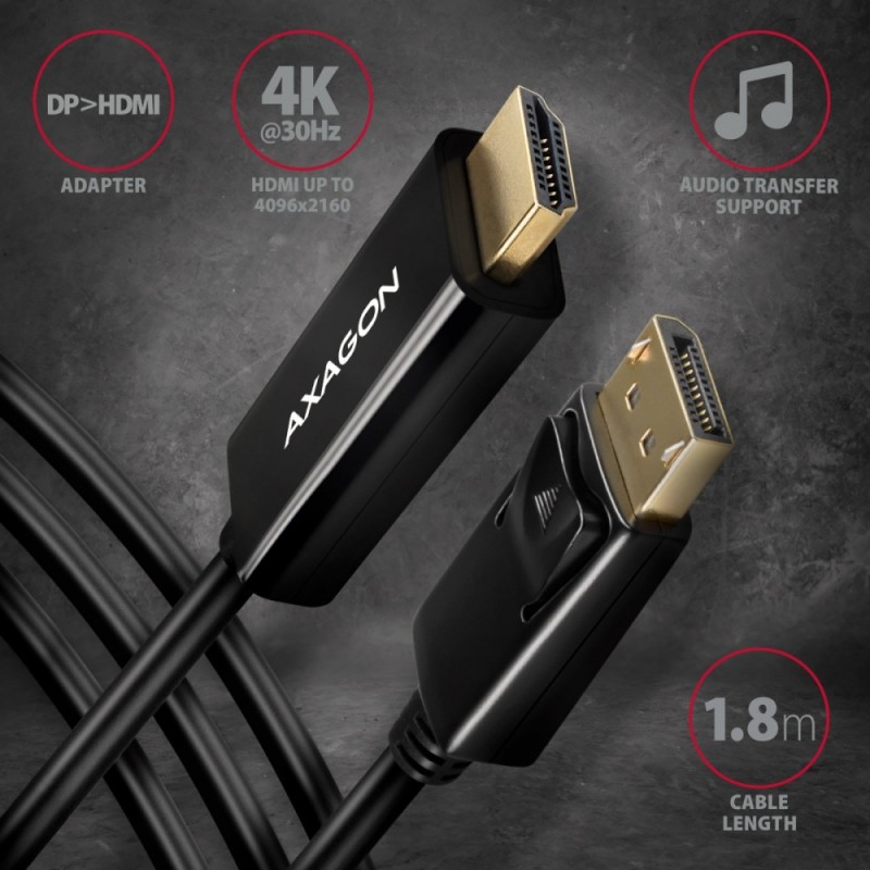 RVD-HI14C2 Adapter aktywny DisplayPort -> HDMI 1.4, 4K/30Hz,… | PartsPC.pl