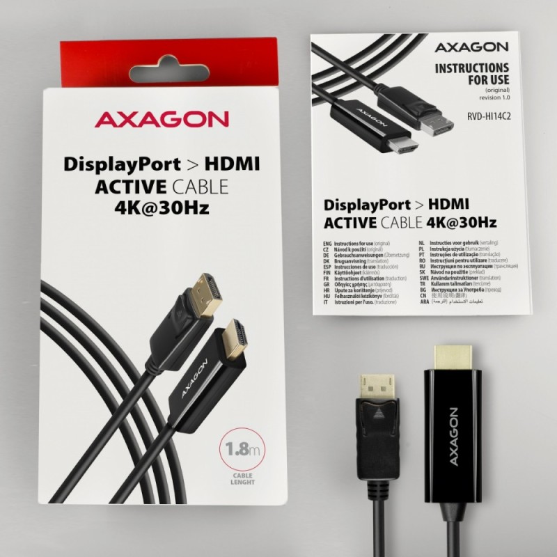 RVD-HI14C2 Adapter aktywny DisplayPort -> HDMI 1.4, 4K/30Hz,… | PartsPC.pl