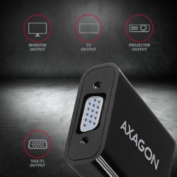 RVH-VGAN Adapter aktywny HDMI -> VGA FullHD, wyjście audio, … | PartsPC.pl