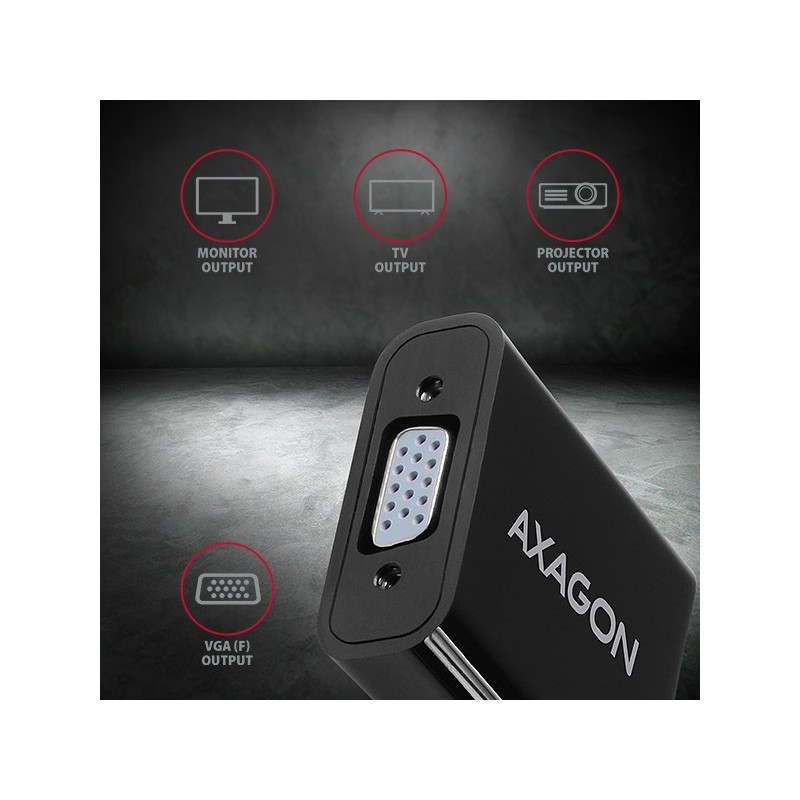 RVH-VGAN Adapter aktywny HDMI -> VGA FullHD, wyjście audio, … | PartsPC.pl