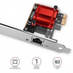 PCEE-GIX Karta sieciowa PCIe 1x Gigabit Ethernet port (RJ-45… | PartsPC.pl