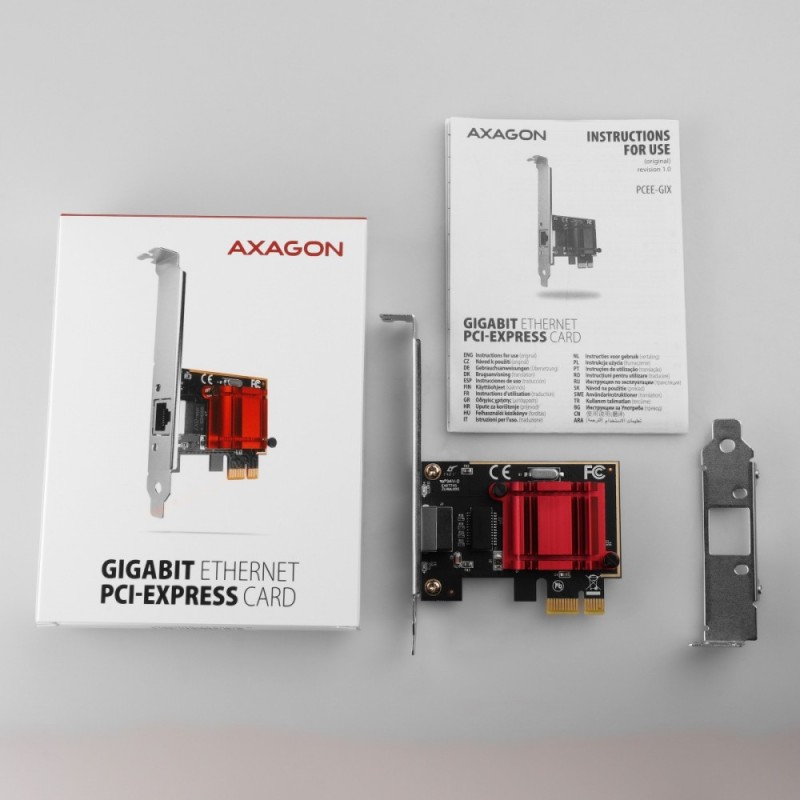PCEE-GIX Karta sieciowa PCIe 1x Gigabit Ethernet port (RJ-45… | PartsPC.pl