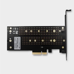 PCEM2-D Adapter wewnętrzny PCIe x4, 1x M.2 NVMe M-key + 1x S… | PartsPC.pl
