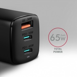 ACU-DPQ65 Ładowarka sieciowa, GaN 65W, 3x port (USB-A + dual… | PartsPC.pl