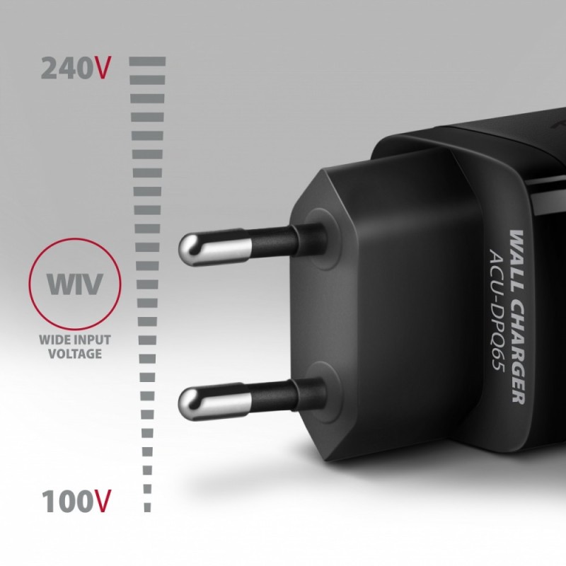 ACU-DPQ65 Ładowarka sieciowa, GaN 65W, 3x port (USB-A + dual… | PartsPC.pl