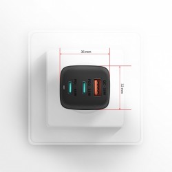 ACU-DPQ65 Ładowarka sieciowa, GaN 65W, 3x port (USB-A + dual… | PartsPC.pl