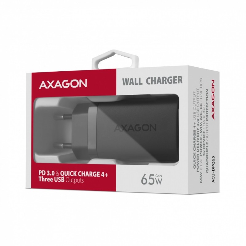 ACU-DPQ65 Ładowarka sieciowa, GaN 65W, 3x port (USB-A + dual… | PartsPC.pl