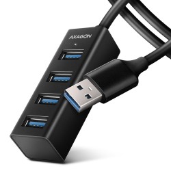 HUE-M1AL Hub 4-portowy Mini metalowy USB 3.2 Gen 1, 1.2m USB… | PartsPC.pl