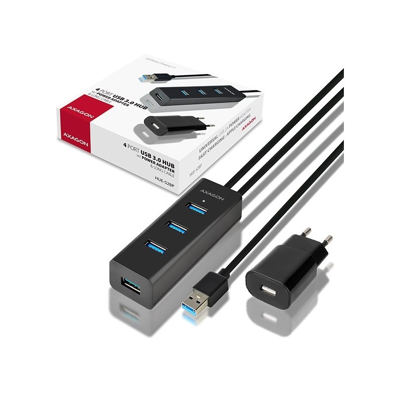 HUE-S2BP Hub 4-portowy USB 3.2 Gen 1 charging hub 1.2m   kab… | PartsPC.pl