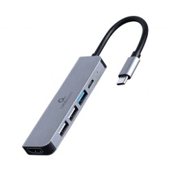 Adapter wieloportowy USB-C 5w1, PD, HDMI, USB 3.1, USB 2.0x2 | PartsPC.pl