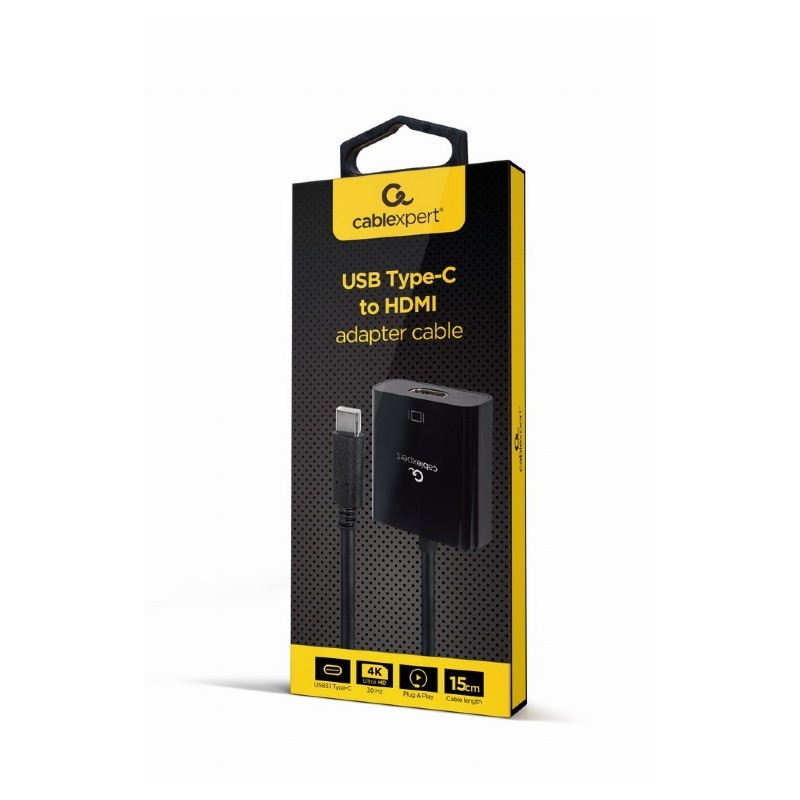Adapter USB-C do HDMI 4K 30Hz female 15 cm | PartsPC.pl