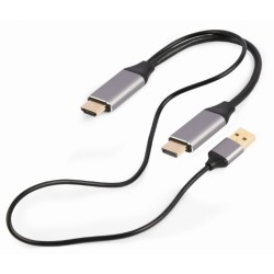 Adapter HDMI do DP 4K M 60Hz USB-A powered | PartsPC.pl