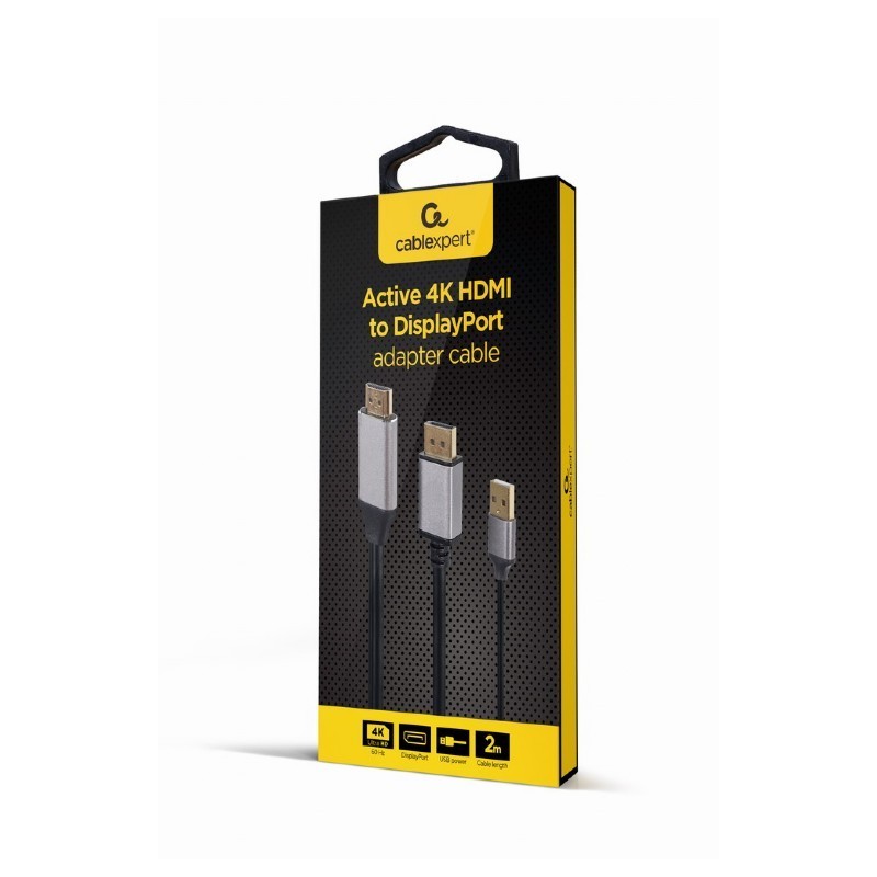 Adapter HDMI do DP 4K M 60Hz USB-A powered | PartsPC.pl