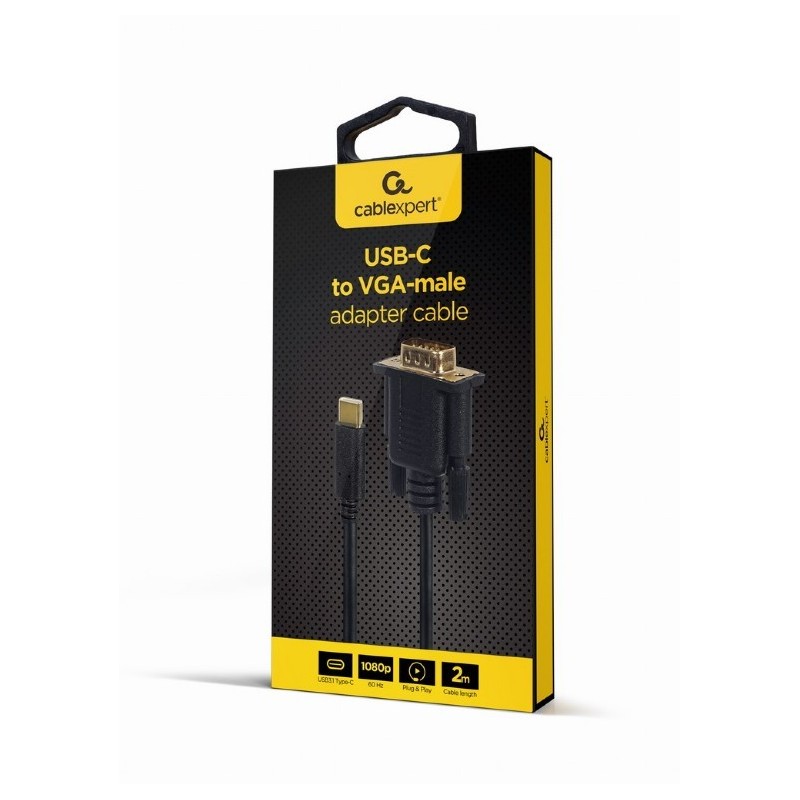 Kabel USB-C do VGA male 1920x1080 60Hz | PartsPC.pl
