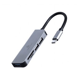 Hub 3-portowy USB-C, USB 2.0x2, USB 3.0, czytnik kart | PartsPC.pl