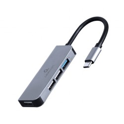 Hub 4-portowy USB-C, 3xUSB 2.0, USB 3.1 | PartsPC.pl