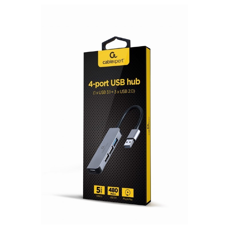 Hub 4-portowy USB (3xUSB 2.0, USB 3.1) | PartsPC.pl