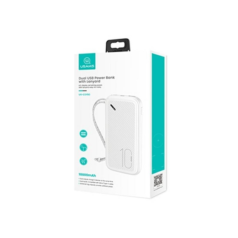 Powerbank PB56 10000mAh 2xUSB Biały | PartsPC.pl