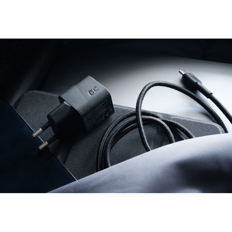 Ładowarka GC PowerGaN 33W PD 3.0 QC 3.0 USB-C czarna | PartsPC.pl