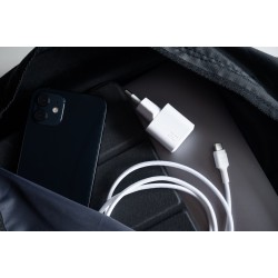 Ładowarka GC PowerGaN 33W PD 3.0 QC 3.0 USB-C biała | PartsPC.pl