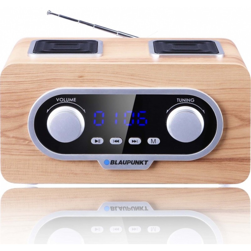 Radio przenośne FM PLL  SD/USB/AUX z akumulatorem i zegarkie… | PartsPC.pl