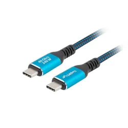 Kabel Lanberg USB-C M/M USB4 0,5M 240W 8K 60Hz Czarno-niebieski