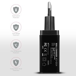 ACU-QS24 Ładowarka sieciowa QC 24W, 2x port USB--A, QC3.0/AF… | PartsPC.pl