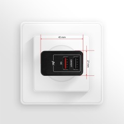 ACU-QS24 Ładowarka sieciowa QC 24W, 2x port USB--A, QC3.0/AF… | PartsPC.pl