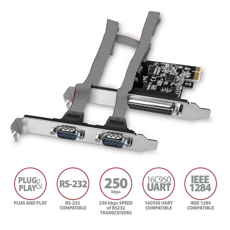 PCEA-PSN Kontroler PCIe 1x port równoległy LPT + 2x port sze… | PartsPC.pl