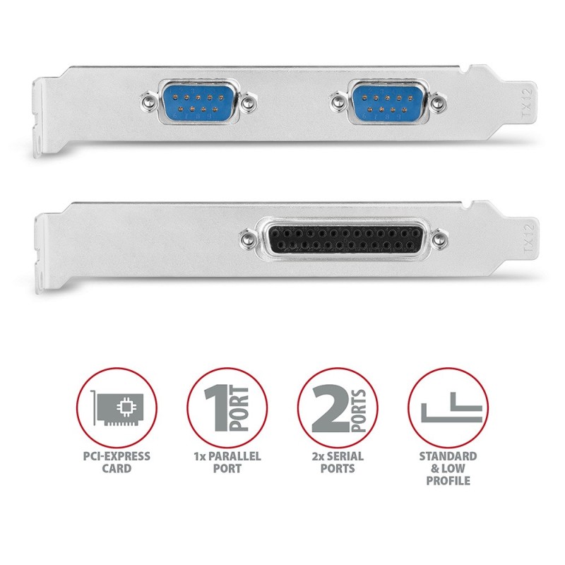 PCEA-PSN Kontroler PCIe 1x port równoległy LPT + 2x port sze… | PartsPC.pl