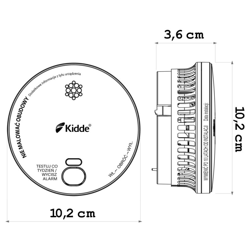 Czujnik dymu KID-2030-DSR | PartsPC.pl