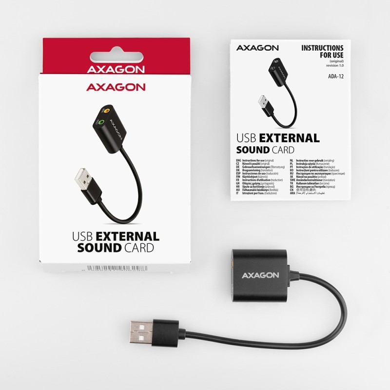 ADA-12 Zewnętrzna karta dzwiękowa USB 2.0 48kHz/16-bit stere… | PartsPC.pl