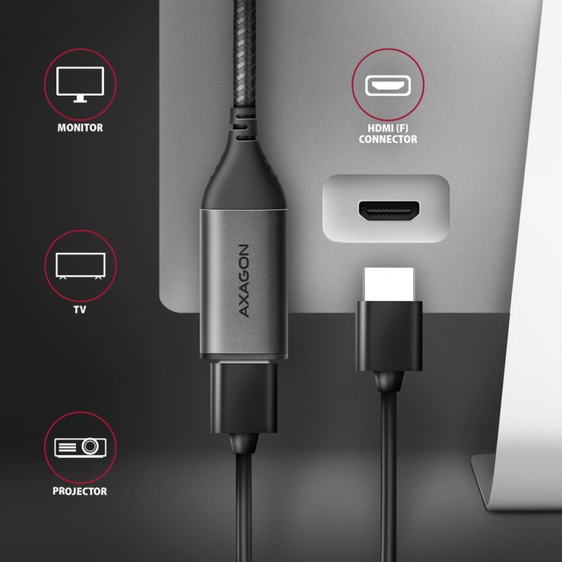 RVC-HI2M Adapter aktywny USB-C -> HDMI 2.0 4K/60Hz Aluminum,… | PartsPC.pl