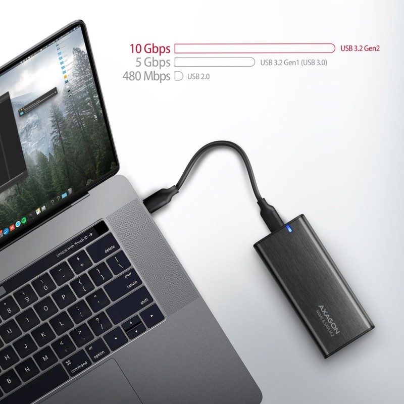 EEM2-SB2 Obudowa zewnętrzna aluminiowa bezśrubowa USB-C 3.2 … | PartsPC.pl